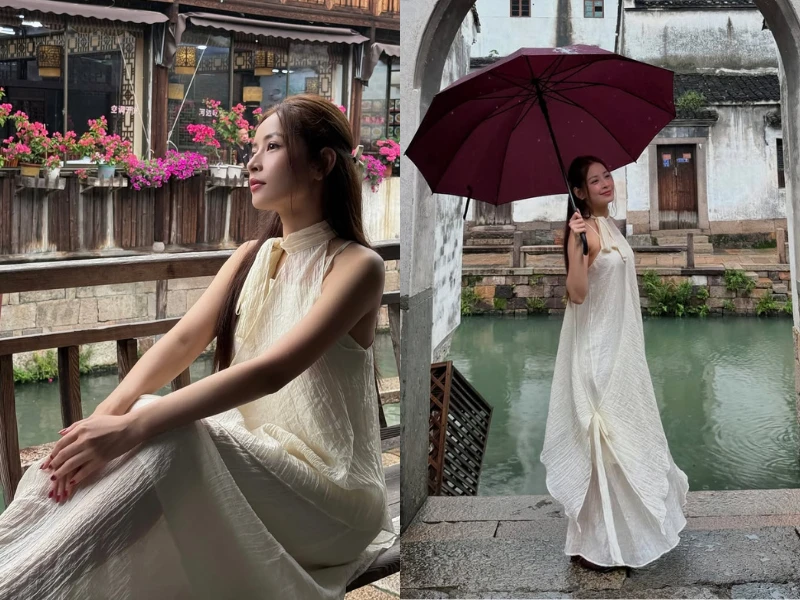 Chi Pu “tuyệt đối diện ảnh” khi hóa nàng thơ bên cổ trấn