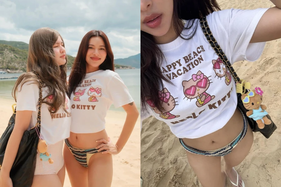 "Nữ hoàng lookbook" Tú Hảo giao diện đi biển nửa kín nửa hở