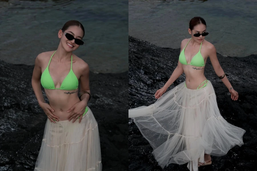 Hot girl "Bộ tứ 10A8" bắt đầu mùa hè với ảnh bikini cực cháy