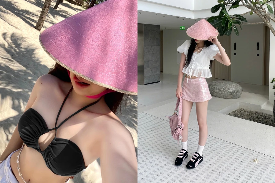 Nón lá nhiều màu được giới trẻ yêu thích