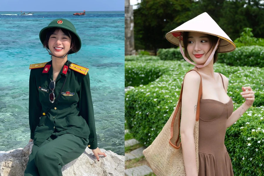 "Hot girl quân nhân" đốn tim khi hóa thân "nàng thơ xứ Huế"