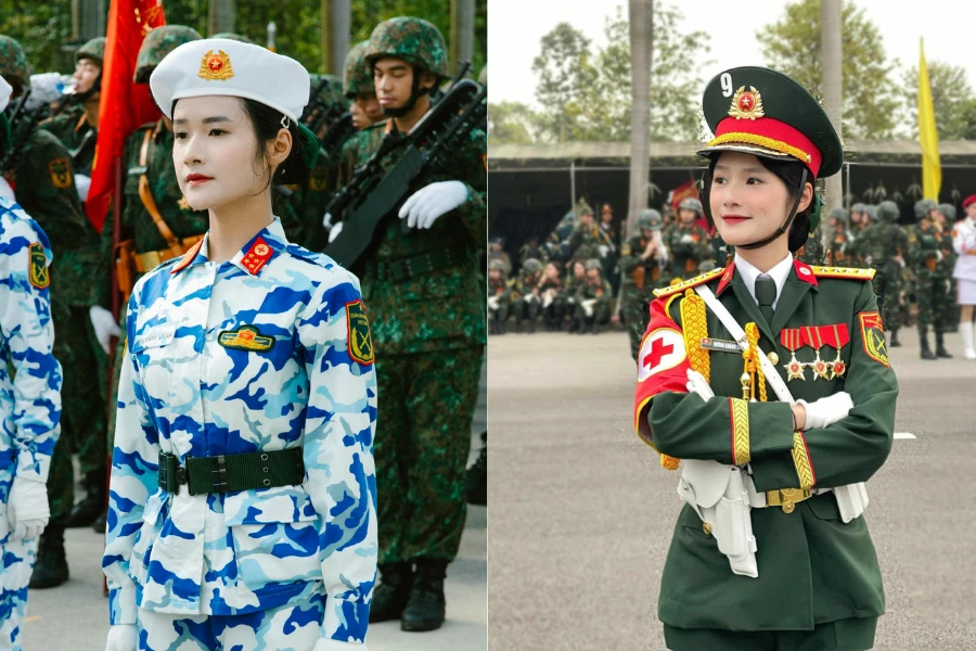 Nữ chiến sĩ khối Quân y "đốn tim" với nhan sắc ngọt ngào