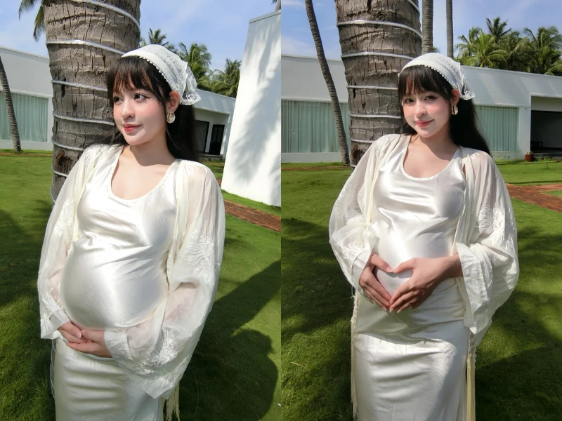 'Hot girl trứng rán' mang thai tuần thứ 36, nhan sắc mẹ bầu gây chú ý