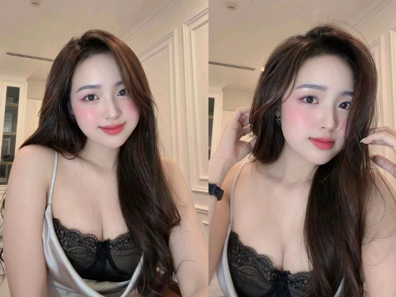 Hot girl Hà thành diện váy xẻ sâu khoe vòng 1 gợi cảm