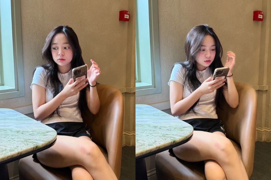 Mẫu nhí Chu Diệp Anh nay lớn bổng, visual như hot girl với chân dài miên man