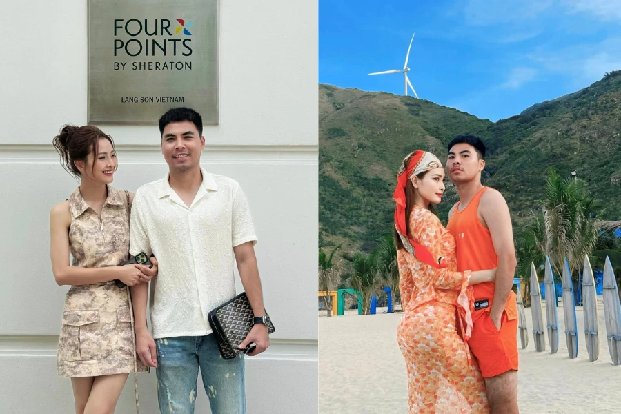 Cầu thủ Đức Huy tay trong tay bên bạn gái là MC xinh đẹp