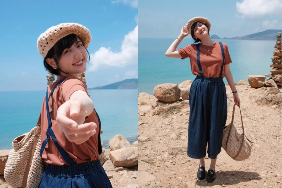 "Nàng thơ của Sơn Tùng" rạng rỡ bên biển xanh, nắng vàng
