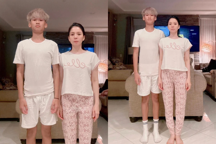 Con trai Lệ Quyên cao vượt mẹ nửa đầu, gương mặt điển trai