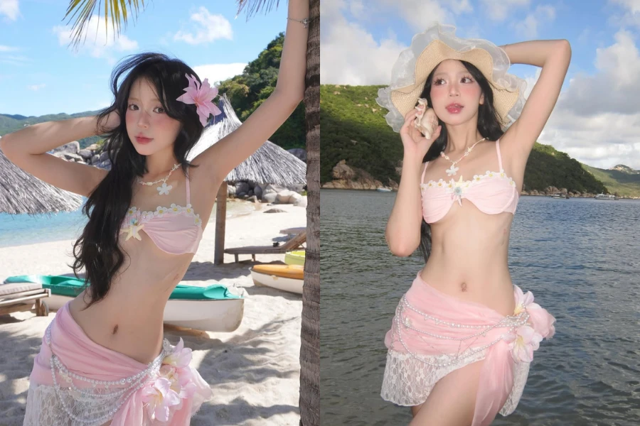 Hot girl viral MXH với màn hóa thân thành "mỹ nữ làng chài"