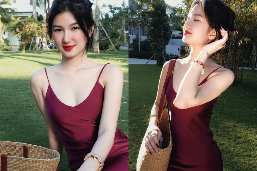 "Nàng Mơ" khoe dáng nuột nà với váy lụa, thần thái "đốn tim"