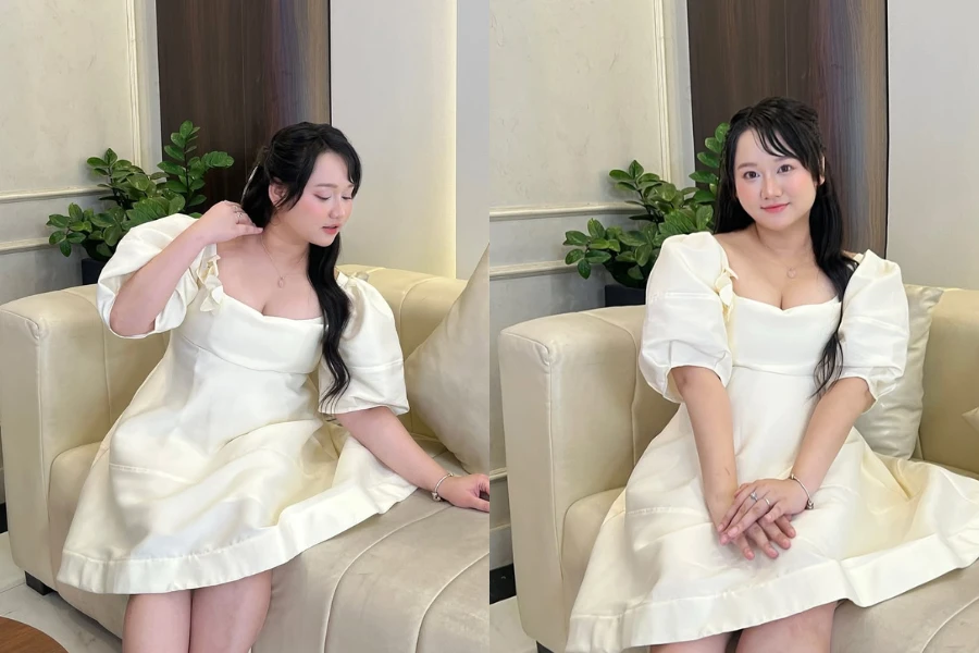 Trúc Anh (Mắt biếc) tự tin khoe vẻ mũm mĩm rạng ngời