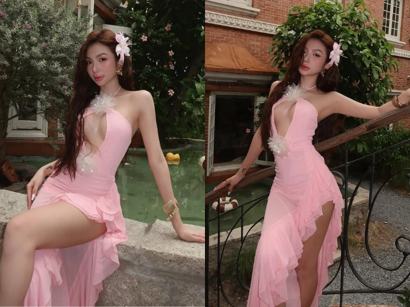 "Thánh nữ lắc hông" đốt mắt với thiết kế váy cắt xẻ táo bạo