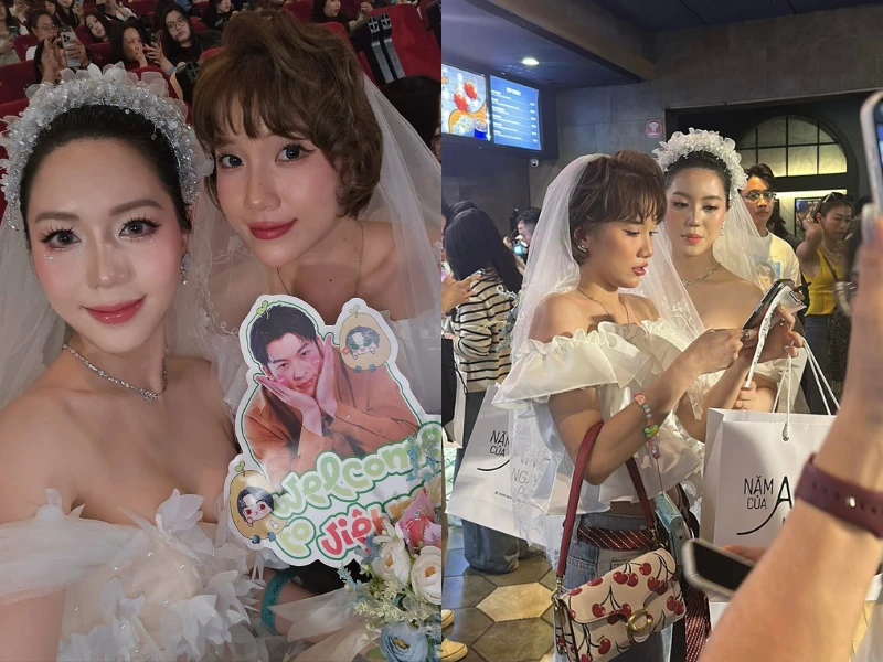 Danh tính gái xinh Việt lên đồ cô dâu đi gặp Hứa Quang Hán