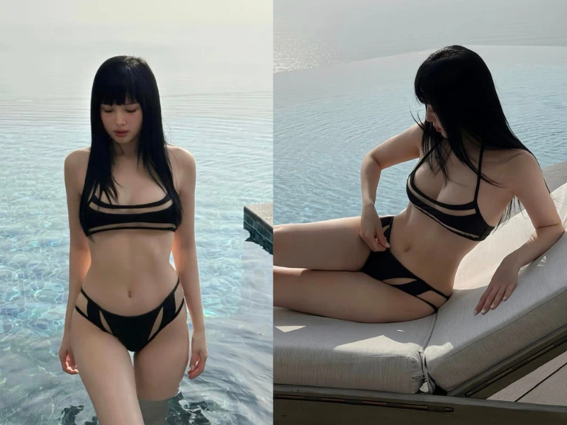 "Phú bà" Tâm Tít diện bikini cắt xẻ táo bạo, body siêu thực