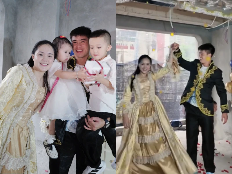 Bà xã Đỗ Duy Mạnh hóa 'công nương' tổ chức sinh nhật cho chồng