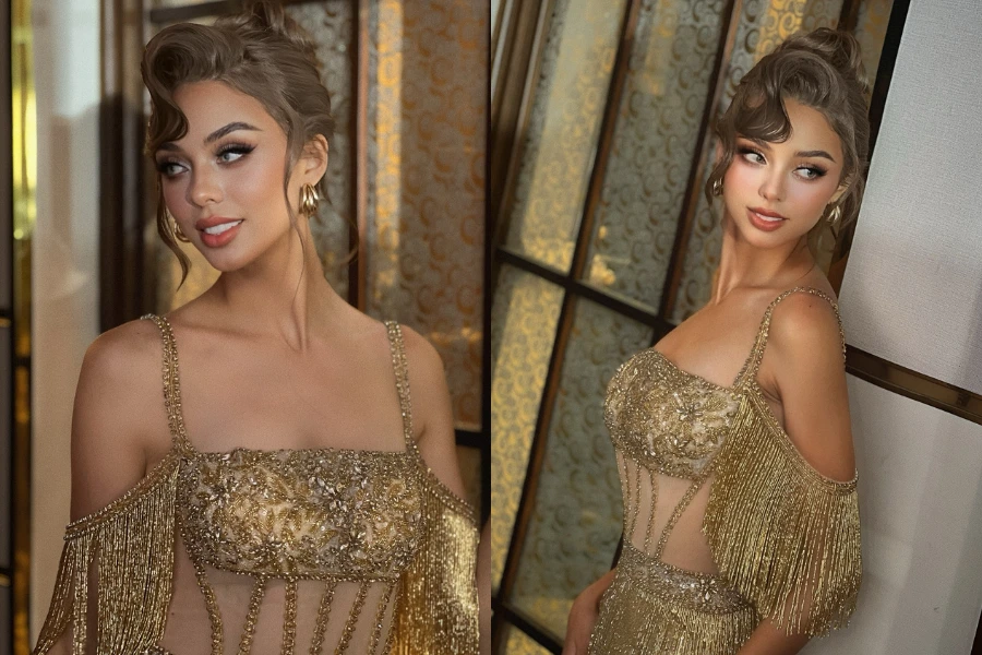 Vợ thủ môn Bùi Tiến Dũng cực "slay" trên thảm đỏ