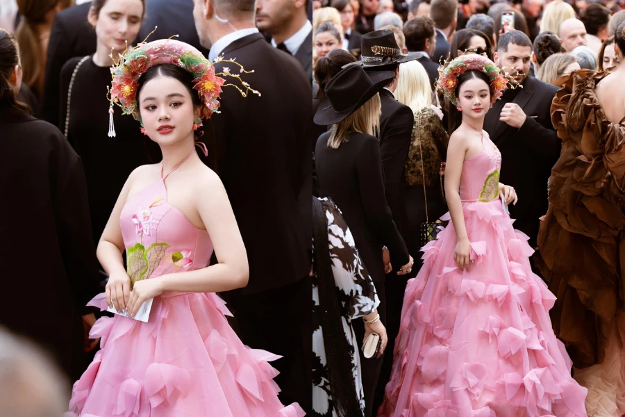Mẫu Việt 13 tuổi nổi bật trên thảm đỏ LHP Cannes 2025