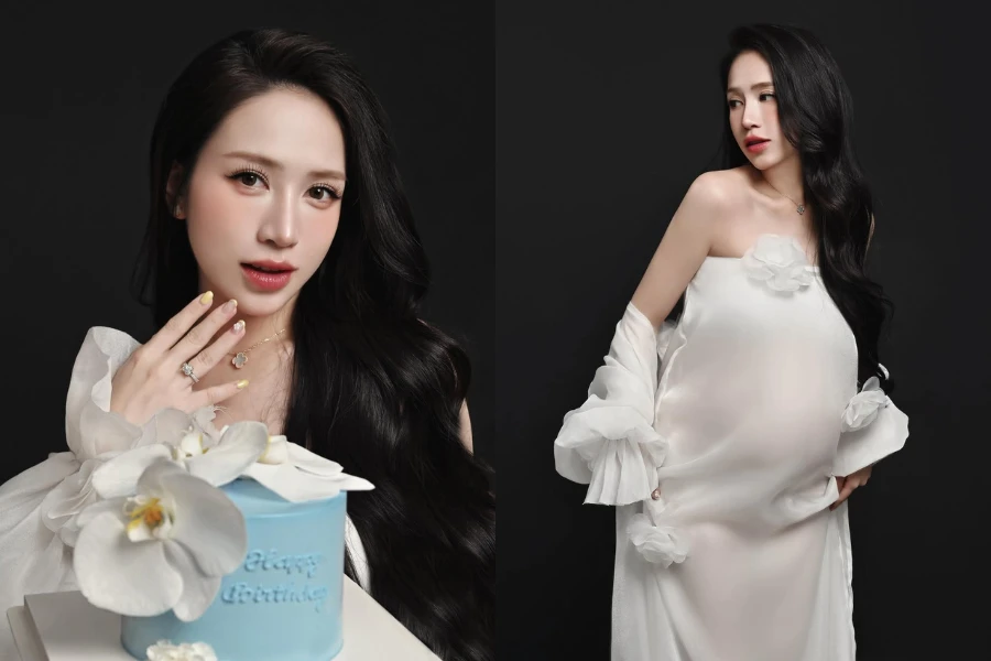 Joyce Phạm đón sinh nhật rạng rỡ với bụng bầu vượt mặt