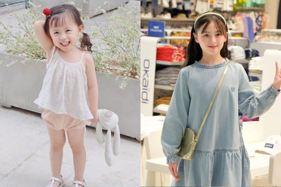 Em bé 'gia đình Cam Cam’ trổ mã xinh xắn thành tiểu mỹ nhân