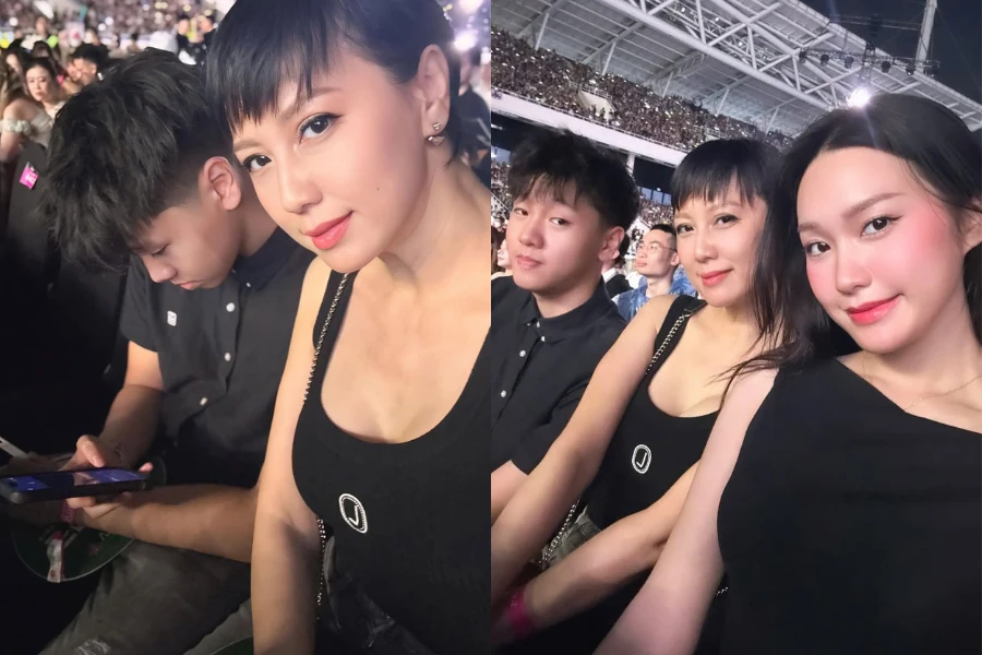 Mẹ vợ Đoàn Văn Hậu vẻ ngoài "hack tuổi" đi xem G-Dragon 