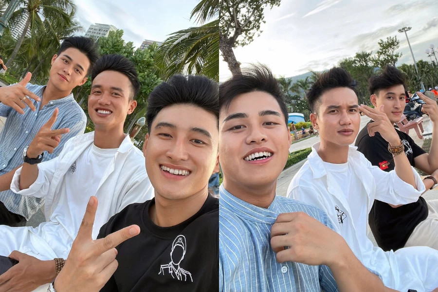 Hình ảnh 3 chàng quân nhân gây sốt ở A80 chung khung hình