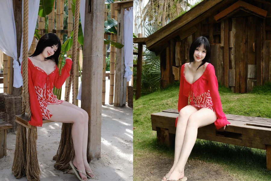 "Dâu hào môn" Vân Tiny khoe dáng với thiết kế xẻ sâu rực rỡ