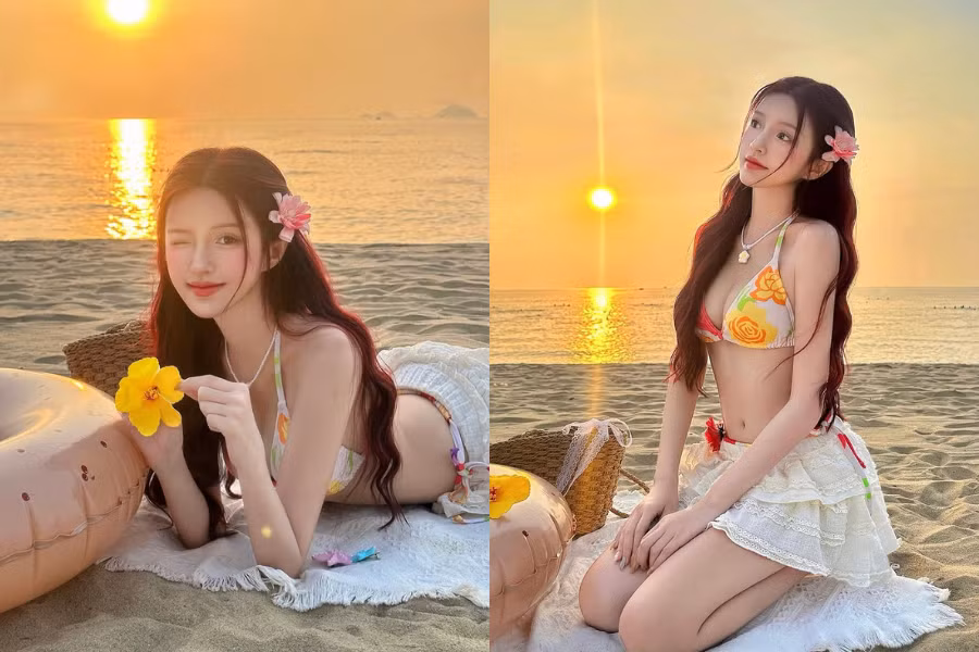 Ngắm loạt ảnh đi biển gây thương nhớ của hot girl Sài thành