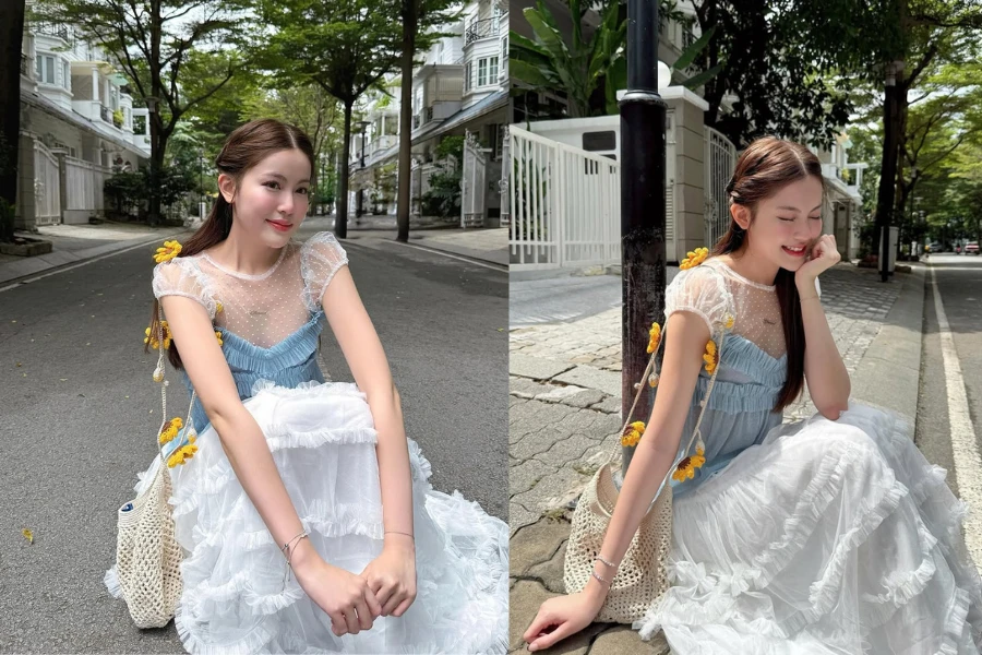 Bạn gái HIEUTHUHAI giao diện tiểu thư xuống phố ngắm là yêu