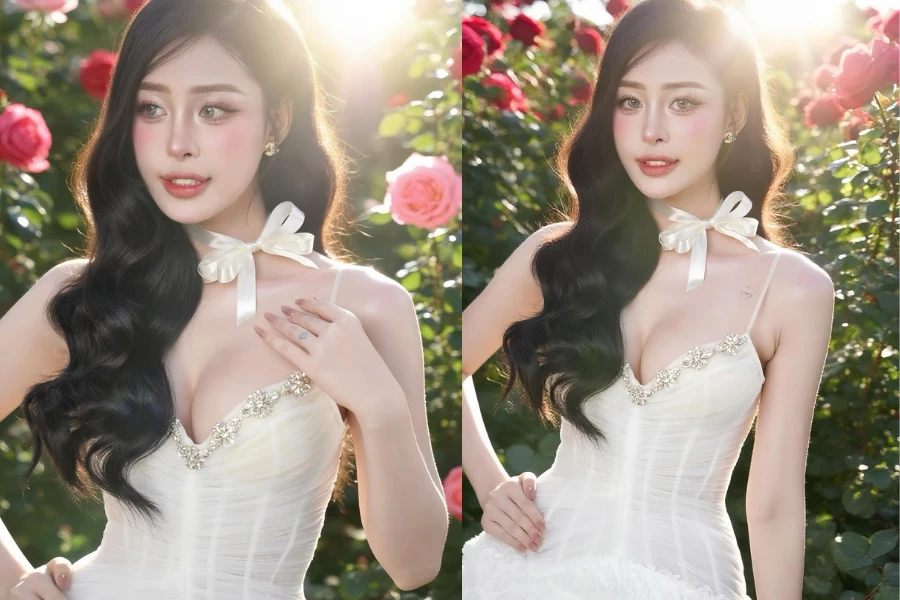 Hot girl Sài Thành gây thương nhớ với giao diện "nàng thơ" giữa vườn hoa