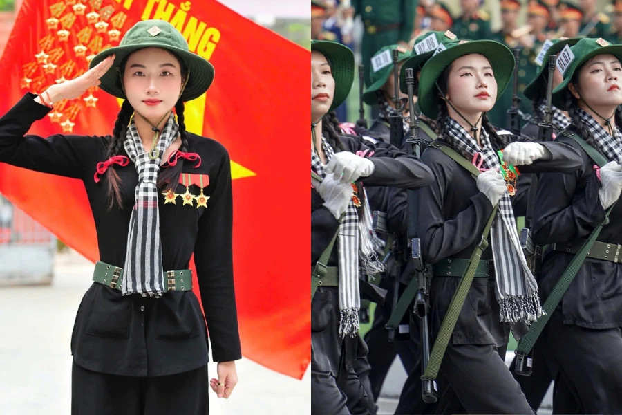 "Nữ du kích miền Nam" vinh dự 3 lần tham gia diễu binh gây sốt mạng
