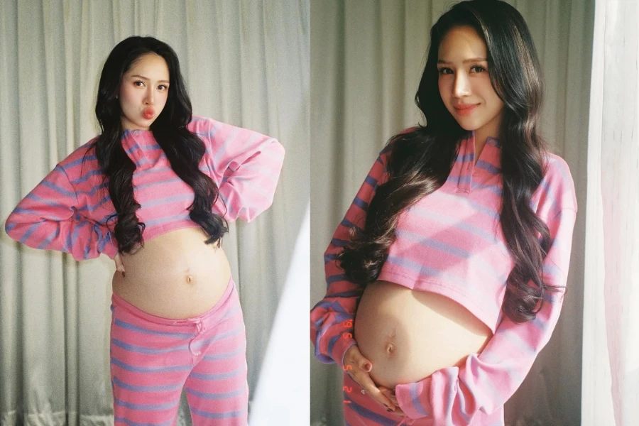 Joyce Phạm khoe visual "nét căng" những tháng cuối thai kỳ