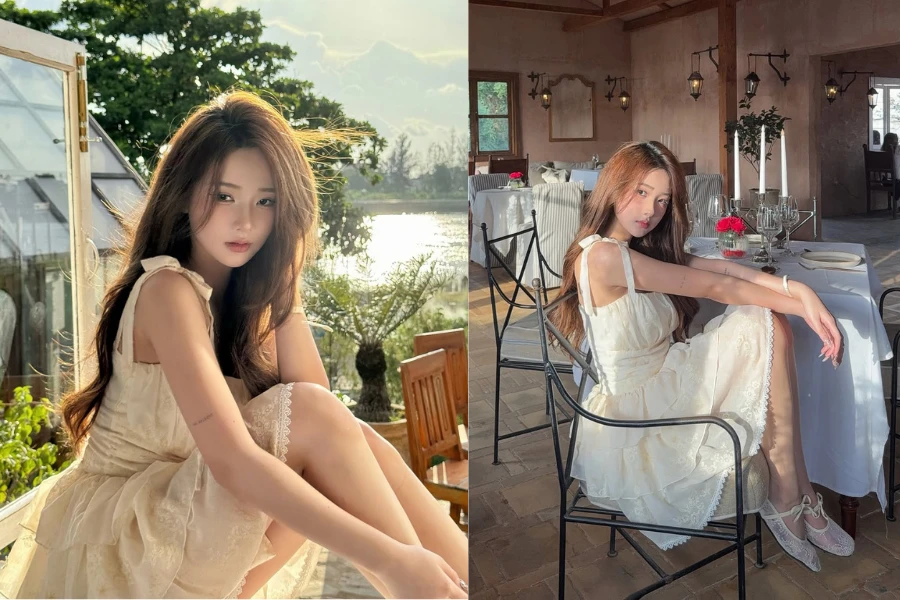 Tiktoker Diệu Linh "đốn tim" fan với giao diện "tình đầu"