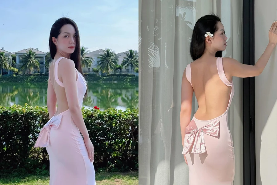 Nữ tiếp viên hàng không Thiện Mỹ khoe lưng trần nuột nà trong loạt ảnh mới