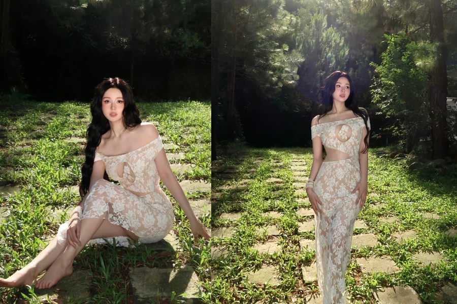 "Phú bà" Tâm Tít khoe giao diện tiên nữ mong manh, quyến rũ