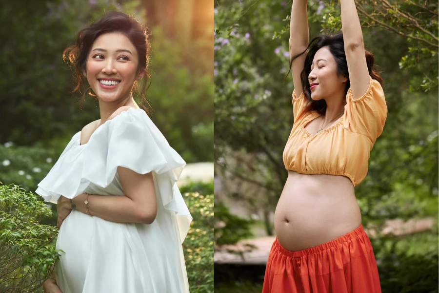 MC Yumi Dương bụng bầu vượt mặt vẫn gợi cảm hút hồn