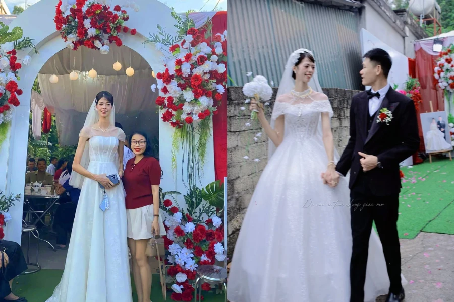 Danh tính cô dâu cao 1m85 ở Tuyên Quang viral mạng xã hội
