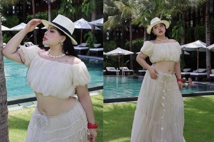 Hot girl ngoại cỡ “đốt cháy” mùa hè với outfit khoe eo
