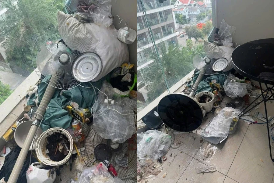 Xôn xao hình ảnh khách biến homestay thành bãi chiến trường