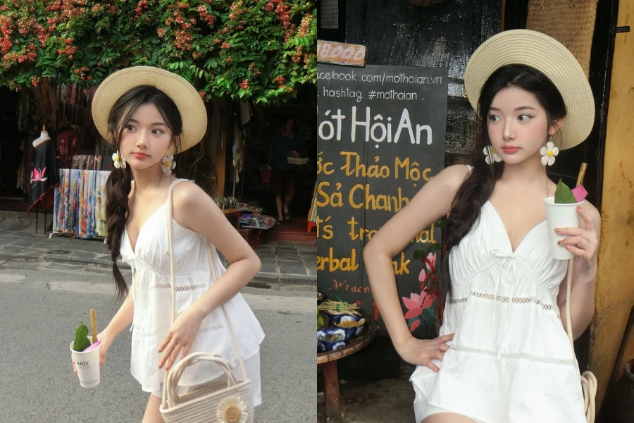 "Tiên nữ mukbang" gây thương nhớ với visual nàng thơ Hội An