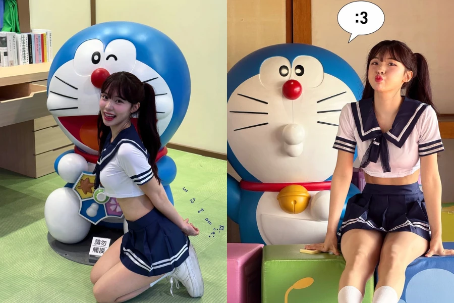 "Nữ thần cổ vũ" diện style thủy thủ, khoe vòng eo 56 cực phẩm