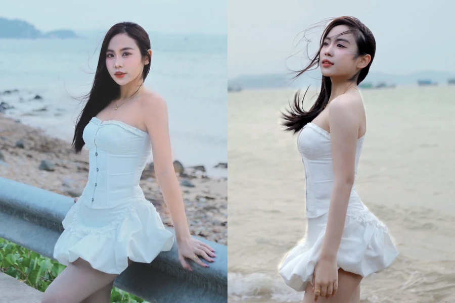 Cô gái Lào nổi khắp Việt Nam giao diện đi biển cực cuốn