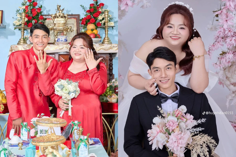 Đám cưới cô dâu 92kg lấy chồng 50kg gây sốt mạng xã hội