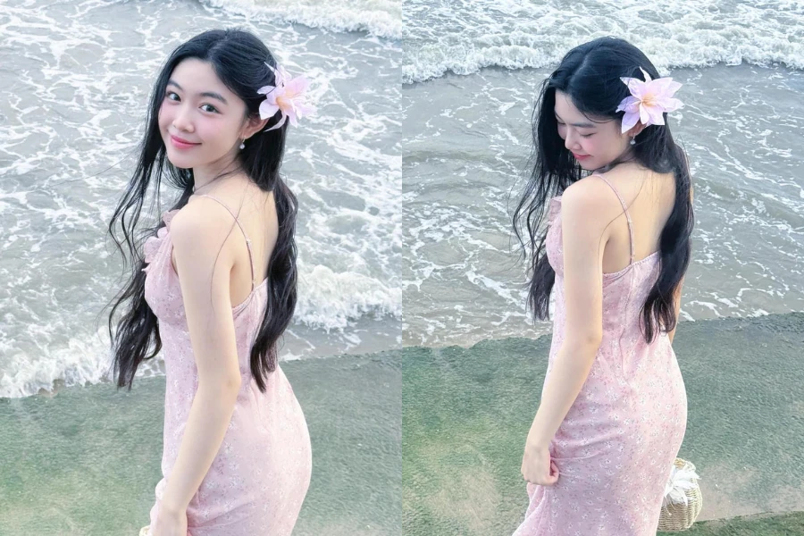 Con gái Quyền Linh diện váy hai dây cuốn hút chào hè