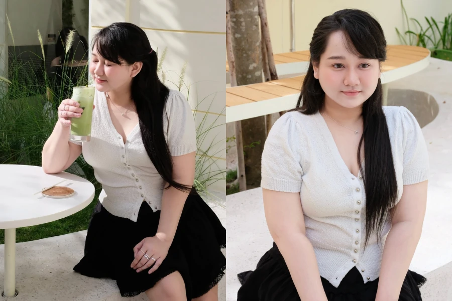 "Nàng thơ" Trúc Anh (Mắt biếc) tự tin khoe vẻ mũm mĩm ngọt ngào