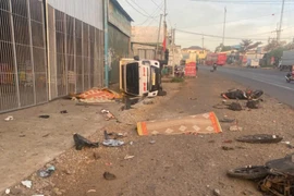 Hiện trường vụ tai nạn.