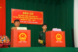 Không khí bầu cử sớm tại các đơn vị biên phòng tại Lâm Đồng