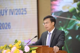 Phó Chủ tịch UBND tỉnh Lâm Đồng Đinh Văn Tuấn phát biểu tại cuộc họp.