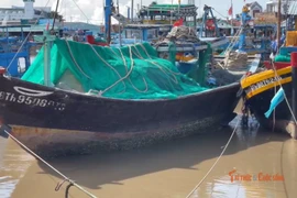 7 tàu cá đứt neo, trôi tự do trên sông Cà Ty sau mưa lớn