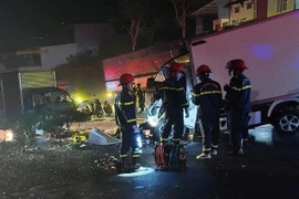 Hiện trường vụ tai nạn.