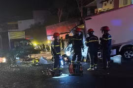 Hiện trường vụ tai nạn.